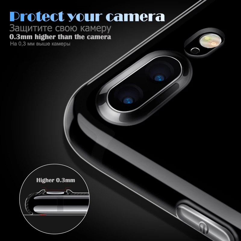 Ультра тонкий прозрачный чехол для iPhone X 10 Xs Max Xr 5 5S Чехлы мягкие из кожи TPU 6/6 S 7 8