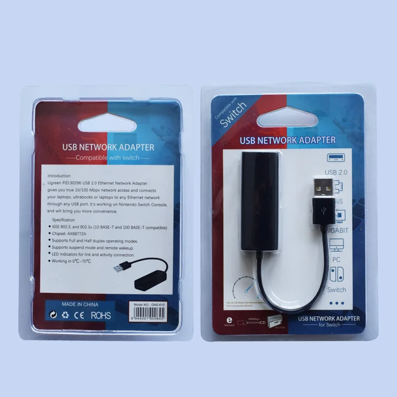 Адаптер Nintendo Switch/Xiao Mi USB Ethernet 2 0 Сетевая карта для Windows 10/Xiaomi Box 3/Nintendo Switch |