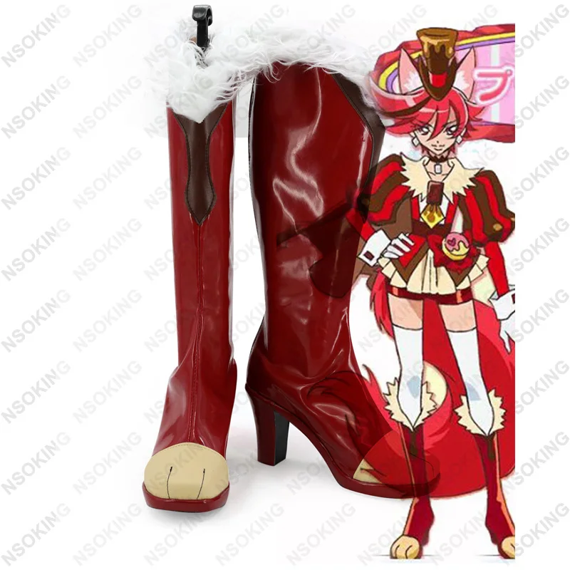 

New KiraKira Pretty Cure A La Mode Cure Chocolat Cosplay Boots Anime women Shoes Custom Made