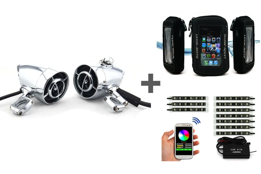 Пуля форма водонепроницаемый Bluetooth аудио + мотоцикл магнитный танк сумка андроид