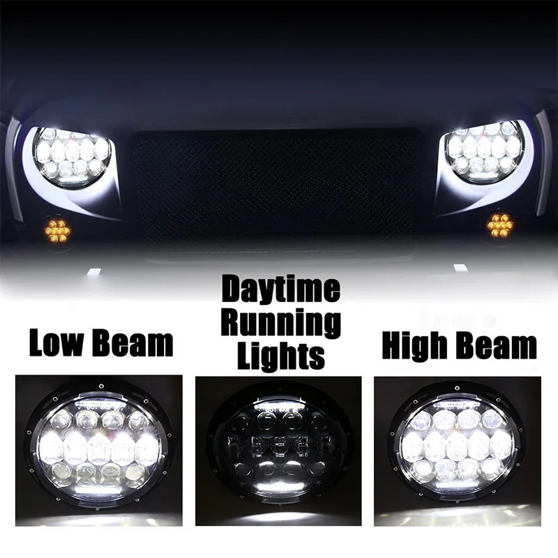 Фары светодиодные FADUIES 2 шт. лампы для Jeep Wrangler JK CJ LJ Hummer H1 H2 7 дюймов 75 Вт ДХО|h2 led|led