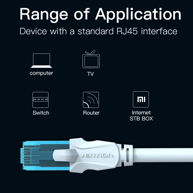 Ethernet кабель Vention Cat5e Lan UTP Cat 5 RJ45 сетевой Соединительный 1 м 2 3 для ПК PS2 компьютерный