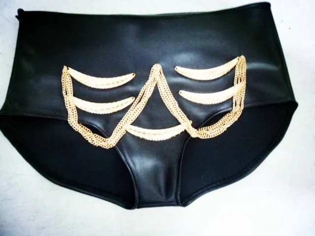 2016 черный кожаный боди на цепочке сексуальные атмосферные костюмы DJ певицы DS