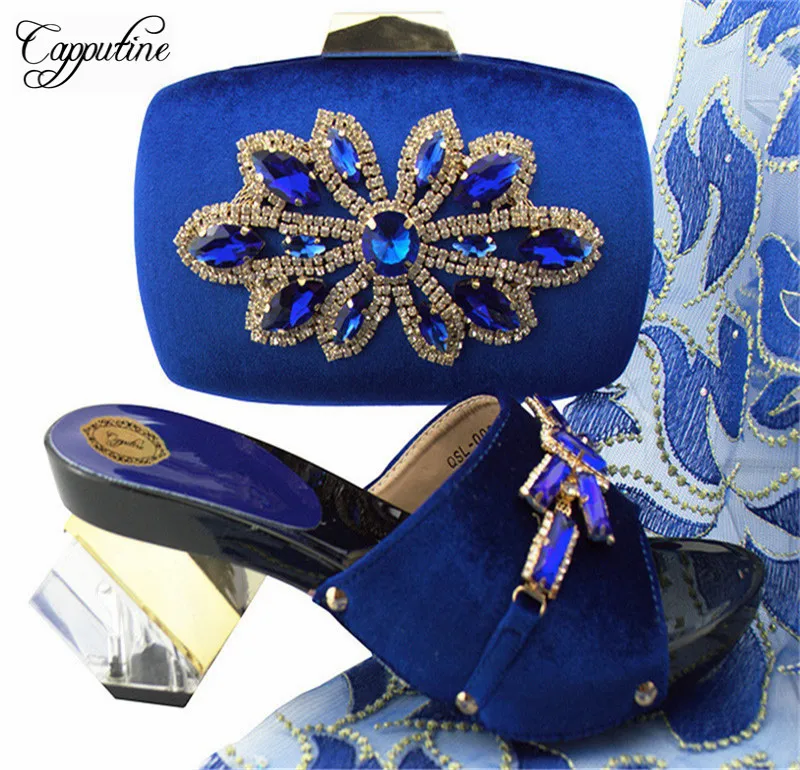 Capputine/женские туфли и сумка в комплекте из искусственной кожи с кристаллами