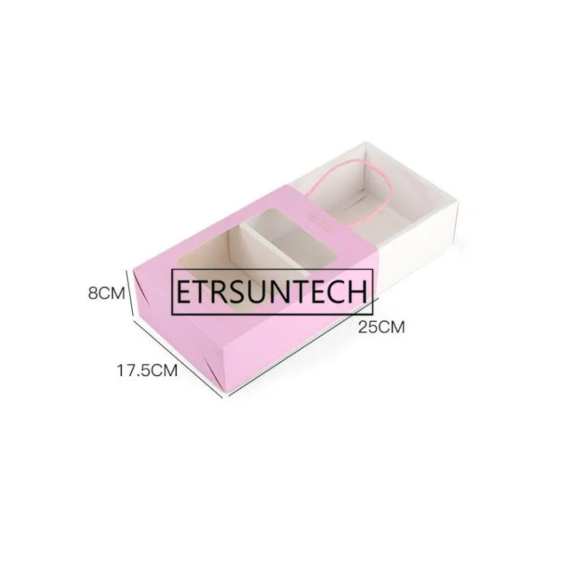 100 шт розовые бумажные мешки с прозрачным окном цветочная упаковка букета сумка
