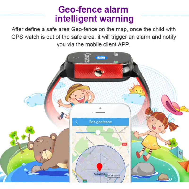 FA23 умные детские часы GPS WI FI IP67 Водонепроницаемый детей SIM карты сенсорный Экран SOS