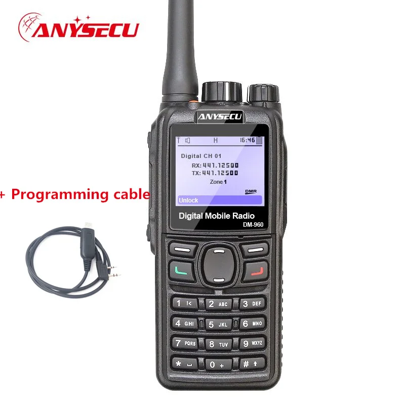 Новый продукт anysecu DM960/DM 960 TDMA DMR цифровой двухстороннее радио 400 480 МГц 5 Вт два
