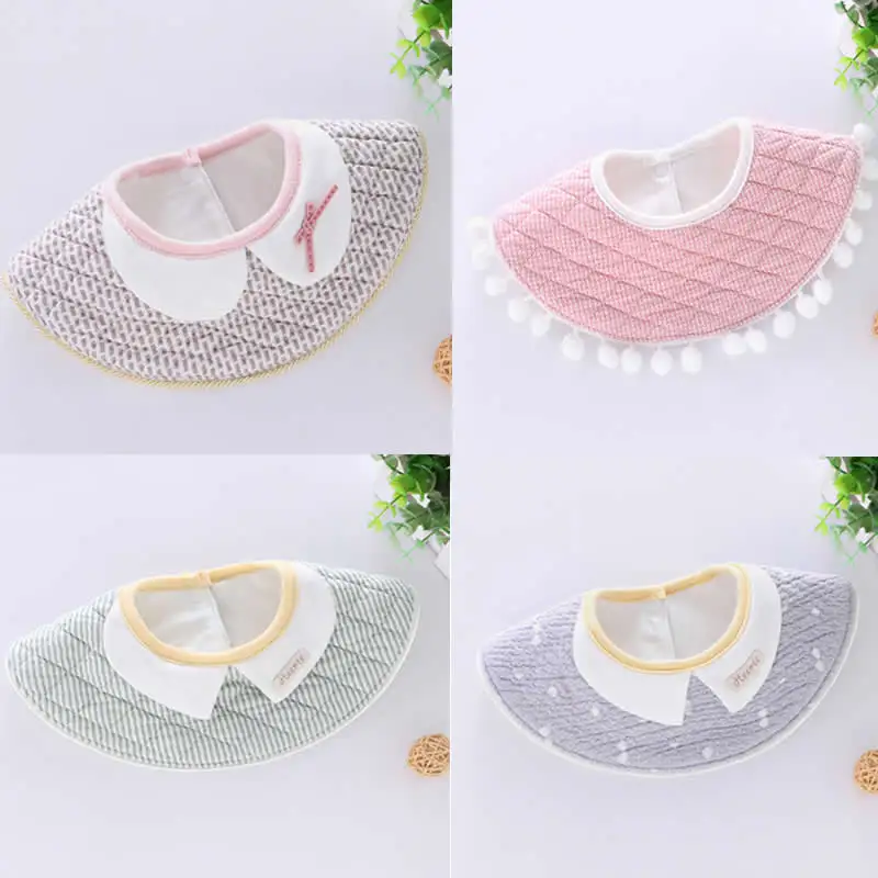 Baby Bibs Cotton Feeding Apron Girls Cartoon Scarf Collar Burp Cloth 360 degree European saliva bib | Детская одежда и обувь