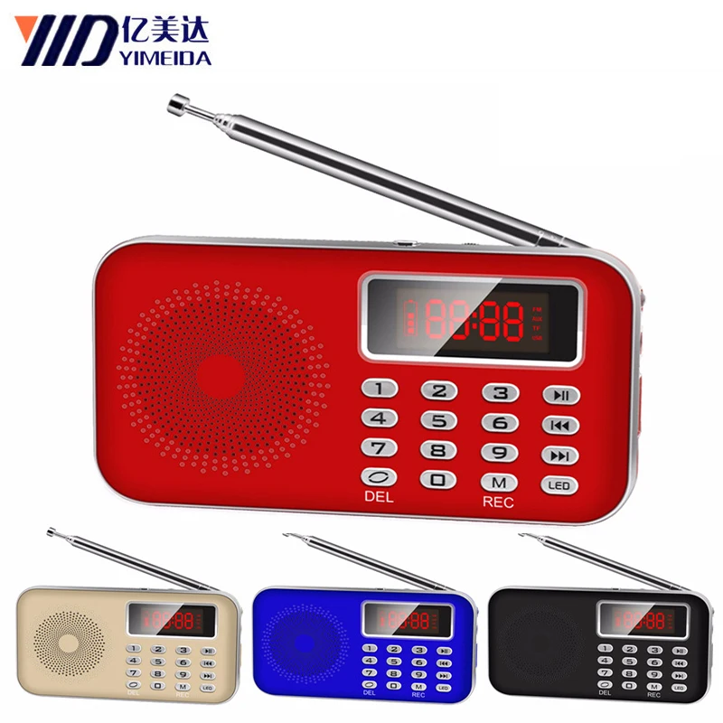Y 619 мини FM радио dab radyo динамик USB Перезаряжаемый музыкальный плеер Поддержка TF/SD