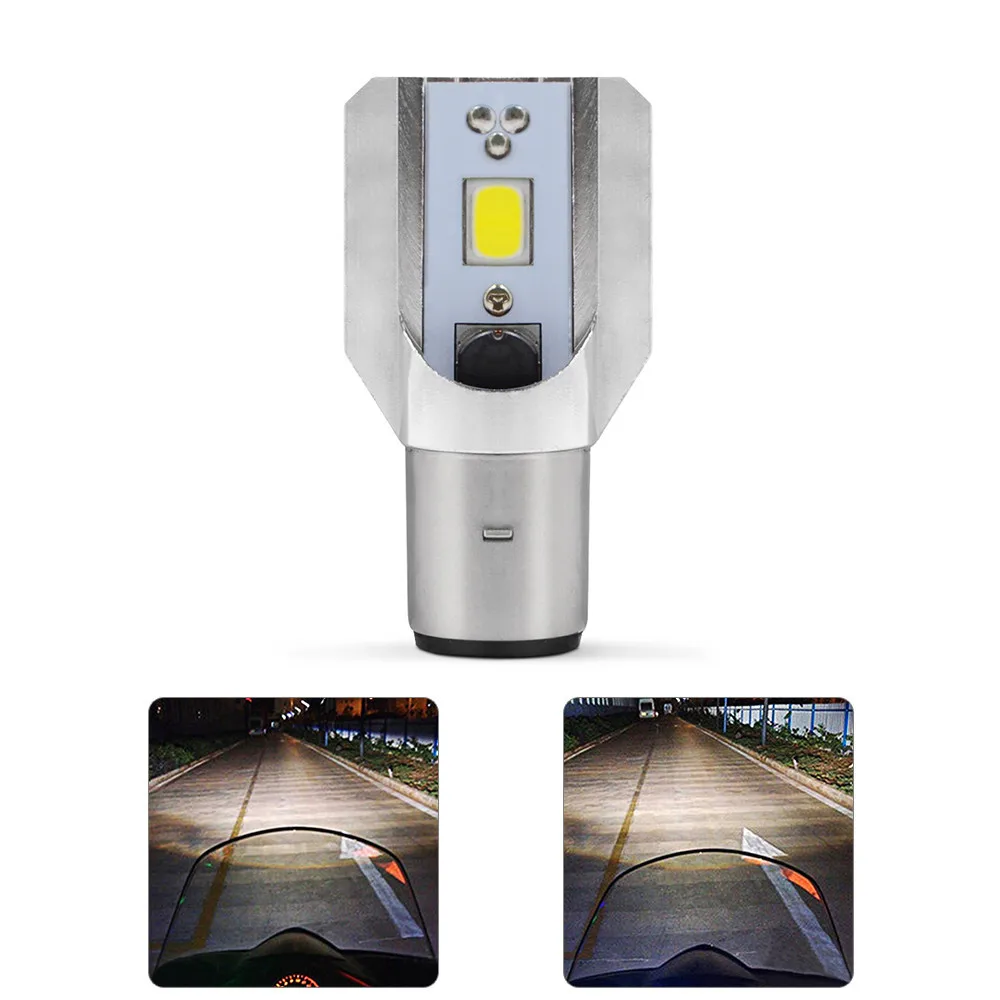 BJ DC 8-80V 12 Вт H/L 130 lm/W светодиодный мотоциклетные фары COB BA20D лампы мотоцикл Скутер мопед мотороллер фара освещение