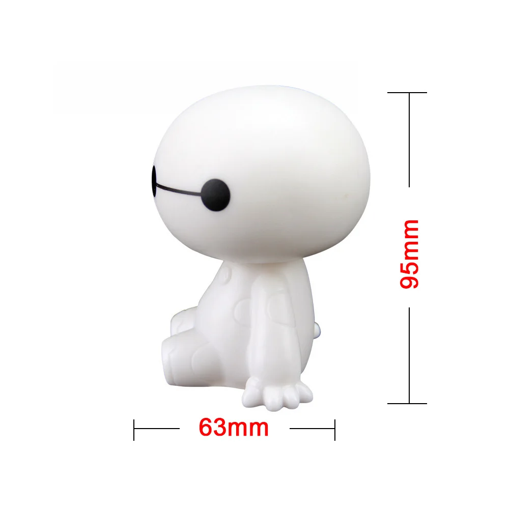 Автомобильный Стайлинг, пластиковый робот Baymax, качающаяся голова, фигурка автомобиля, украшения для салона автомобиля, большой герой, кукла, игрушки для интерьера