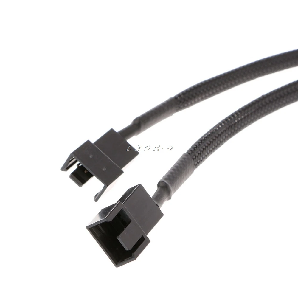 1 шт. 27 см от до 2 Way Y сплиттер с рукавами 4 контактный Molex Male 2x 3 контактный/4