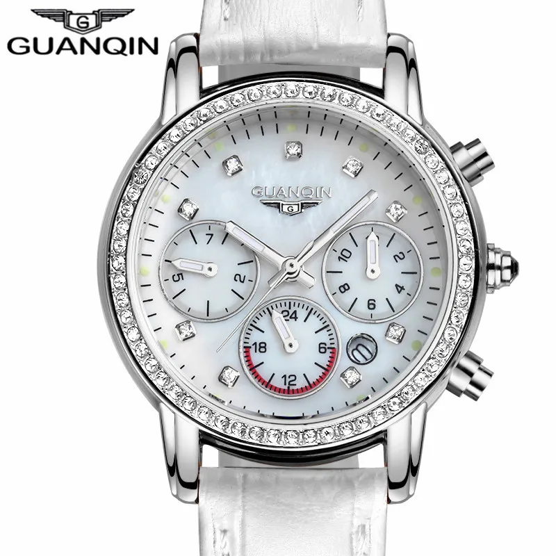 Relogio feminino 2017 GUANQIN часы для женщин люксовый бренд светящиеся Дата женские модные