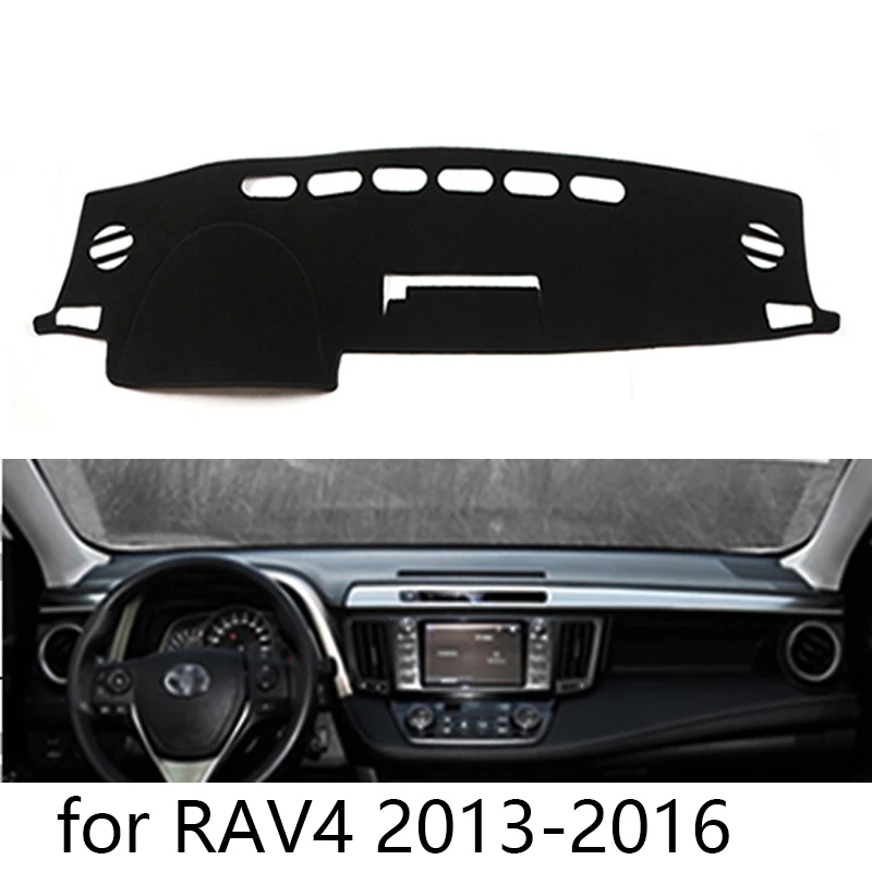 

Для Toyota RAV4 RAV 4 2013 2014 2015 2016, правая и левая руля, чехлы на приборную панель автомобиля, коврик, абажур, подушка, ковры, аксессуары