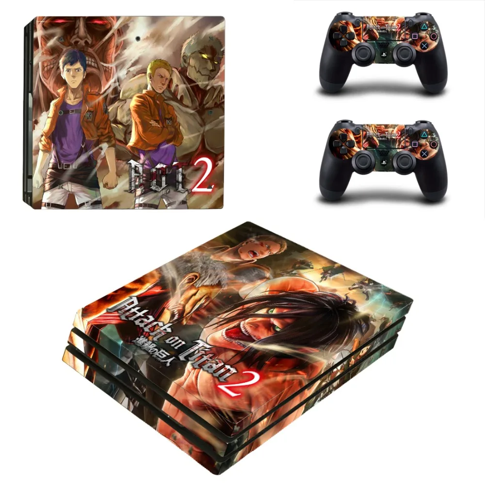 Аниме атака на Титанов 2 PS4 Pro наклейка кожу для PlayStation 4 консоль и контроллера