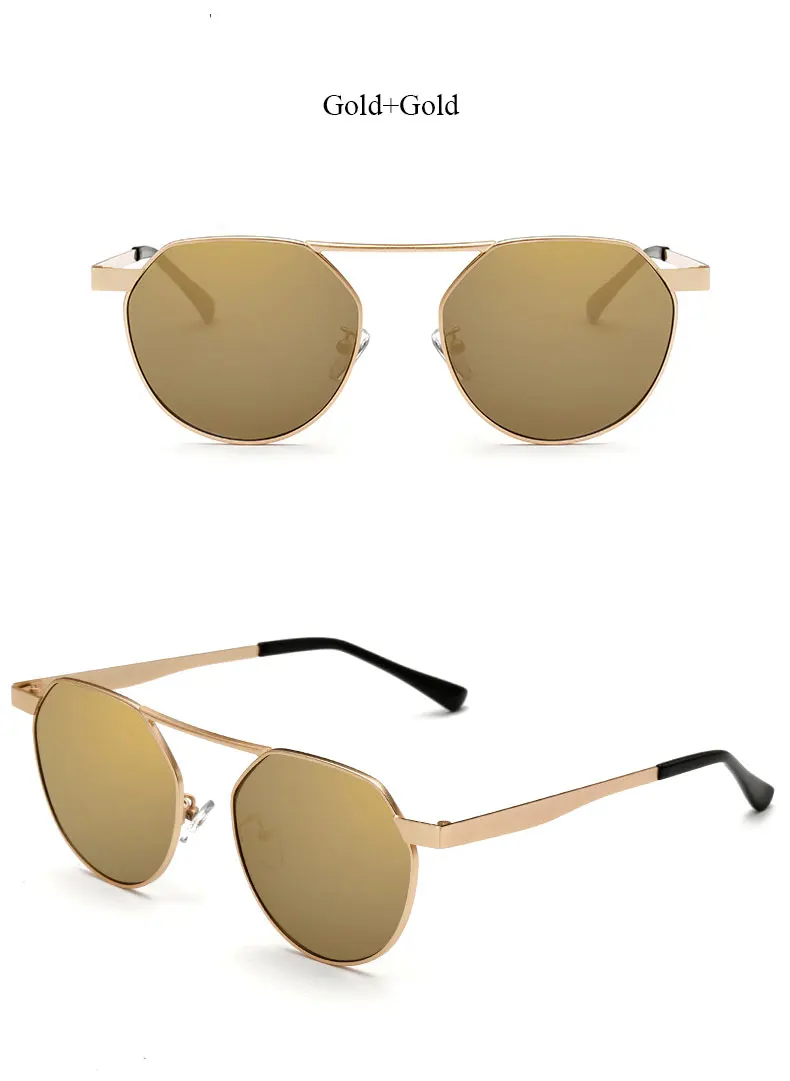 VictoryLip Round Flat Top Sunglasses Women 2017 Cool New Fashion Brand Designer UV400 Sun Glasses Female Metal Frame | Аксессуары для