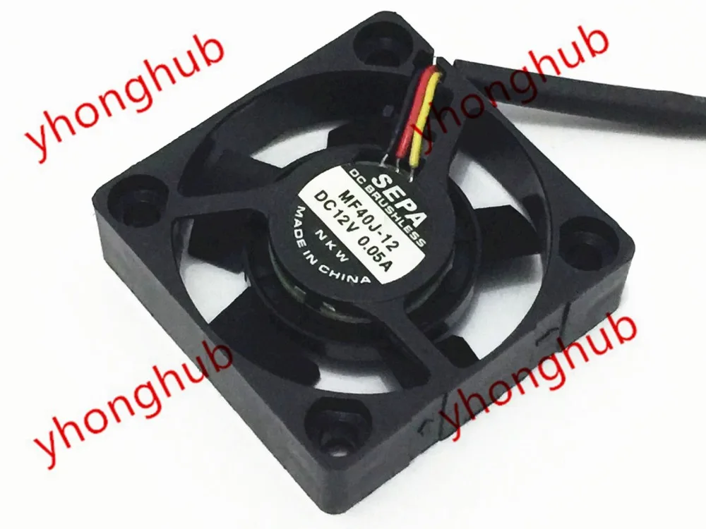 SEPA MF40J 12A DC 12V 0.05A 3 жильный 40X40X10mm Сервер вентилятор охлаждения|square fan|server fanfan 40x40x10mm |