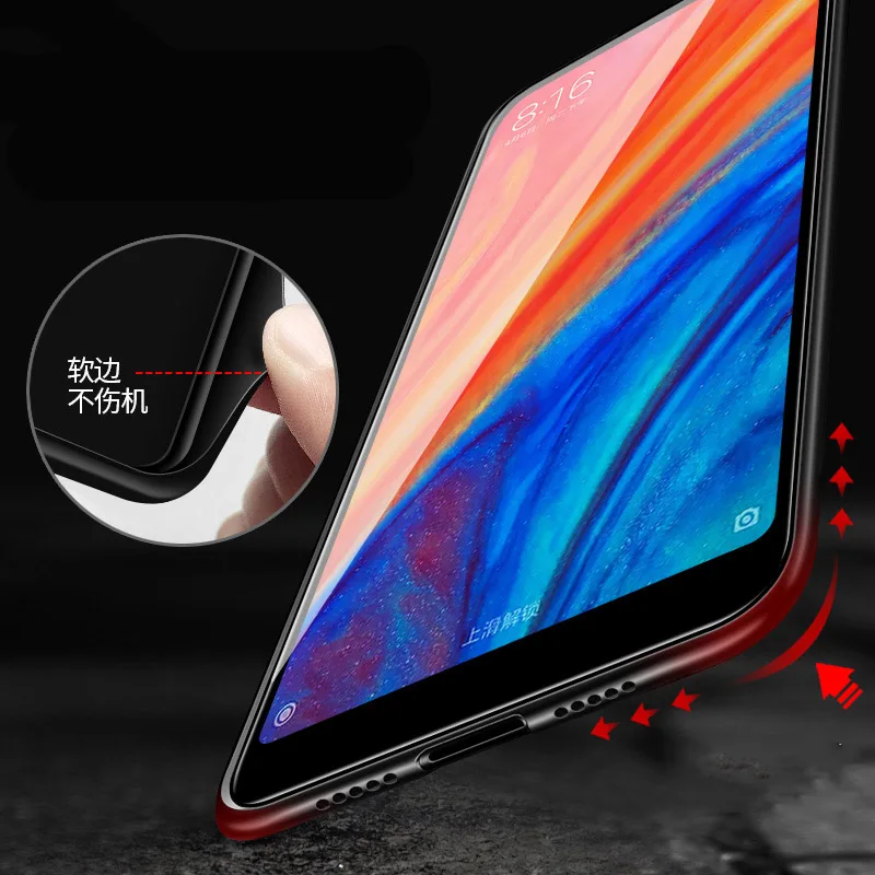 Стеклянный чехол Aixuan для Xiaomi Redmi Note 7 Pro note Силиконовый противоударный из