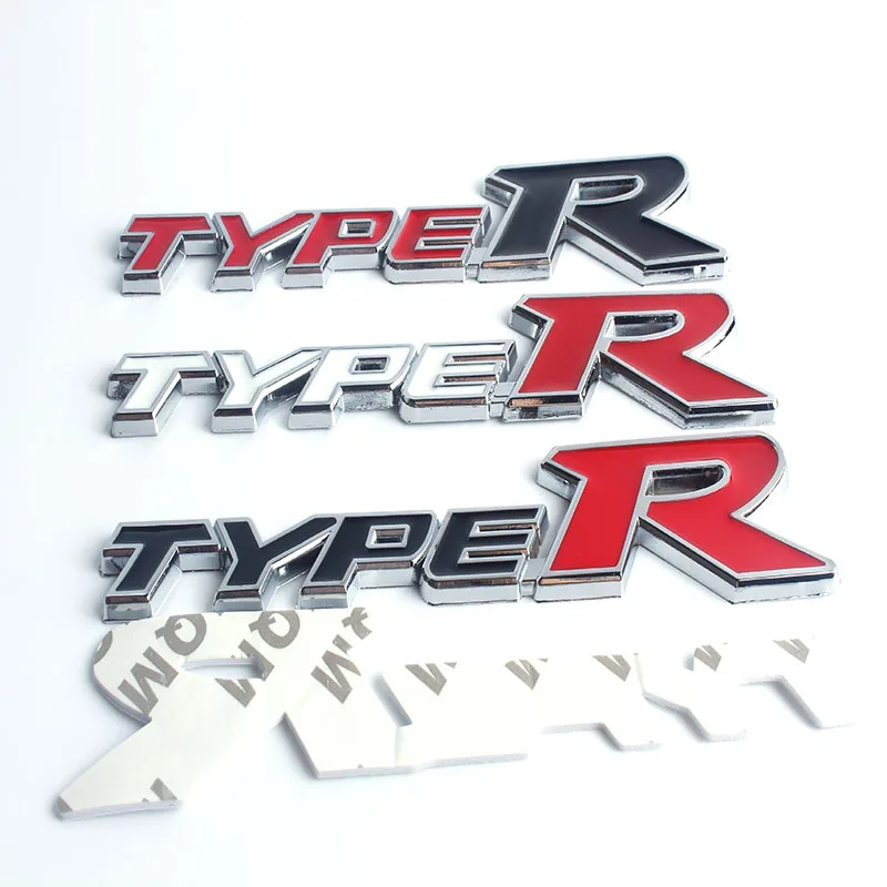 1X 3D Metal Alloy Type R TypeR Sticker For Honda City CR-V XR-V HR-V Accord FIT Jazz Stream Crider Greiz CIVIC Spirior Jade | Автомобили и