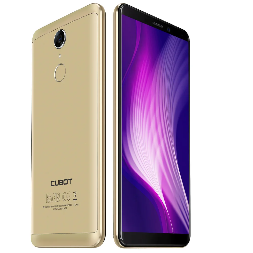 Cubot Nova смартфон с 5 дюймовым дисплеем четырёхъядерным процессором MT6739 ОЗУ 3 ГБ ПЗУ
