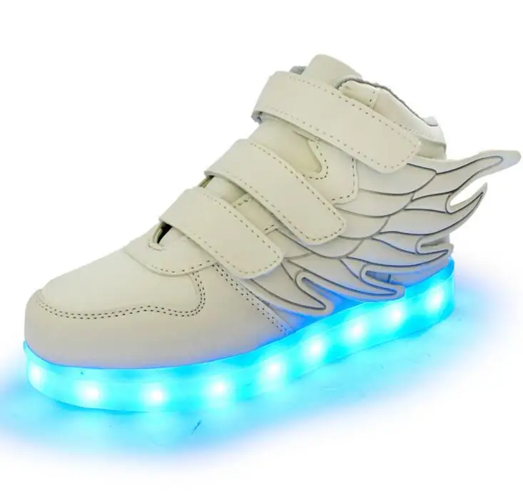 2018 New usb Size/ USB Charging Basket Led Children Shoes With Light Up Kids Casual Boys&ampGirls Luminous Sneakers Glowing Shoe | Детская