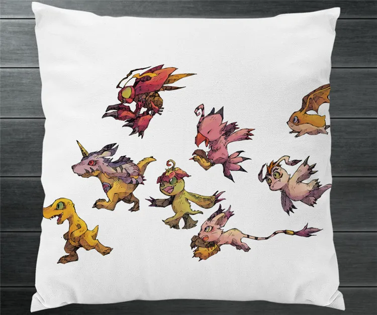 Аниме Digimon Приключения Цифровой Монстр две стороны 40x40 см наволочка чехол для