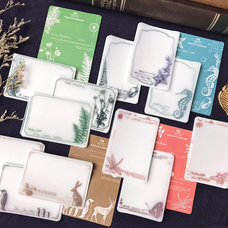 1 компл./лот блокноты для записей Sticky Notes Green Bean серии бумажный дневник в стиле Скрапбукинг наклейки офисные школьные закрепленный блокнот