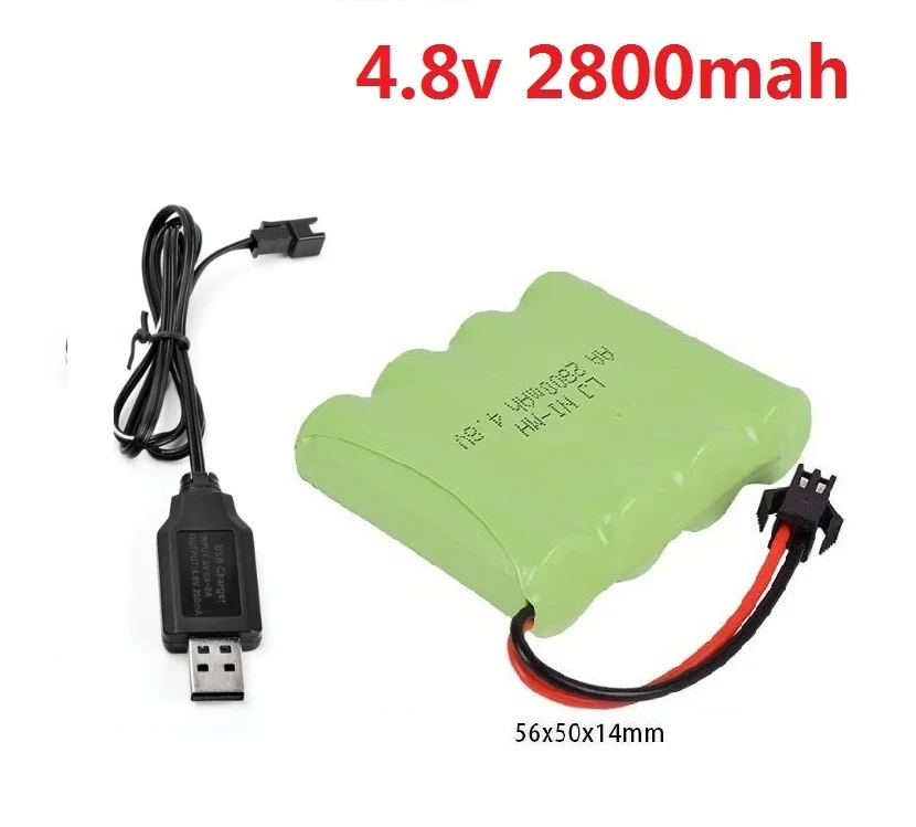 Ewellselling 4 8 в 700 мАч/1800 мАч/2800 мАч Ni CD аккумулятор + USB зарядное устройство для