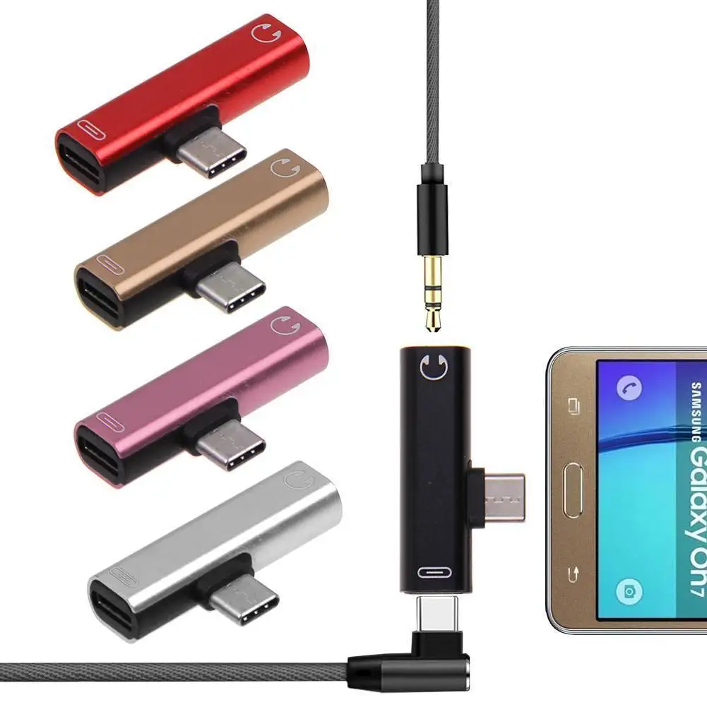 Тип C до 3,5 мм и зарядное устройство 2 в 1 Наушники AUX аудио разъем USB-C кабель адаптер для htc samsung