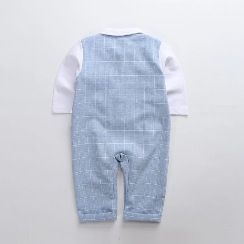 Модные комбинезоны с галстуком для маленьких мальчиков Цвет серый синий Сетка в