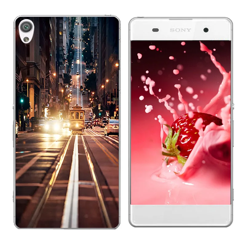 for Sony XperiaXA Transparent TPU 5 inch Funda XA F3111 F3113 Shell Silicone Back Cover Protector Fashion Luxury Phone Cases |
