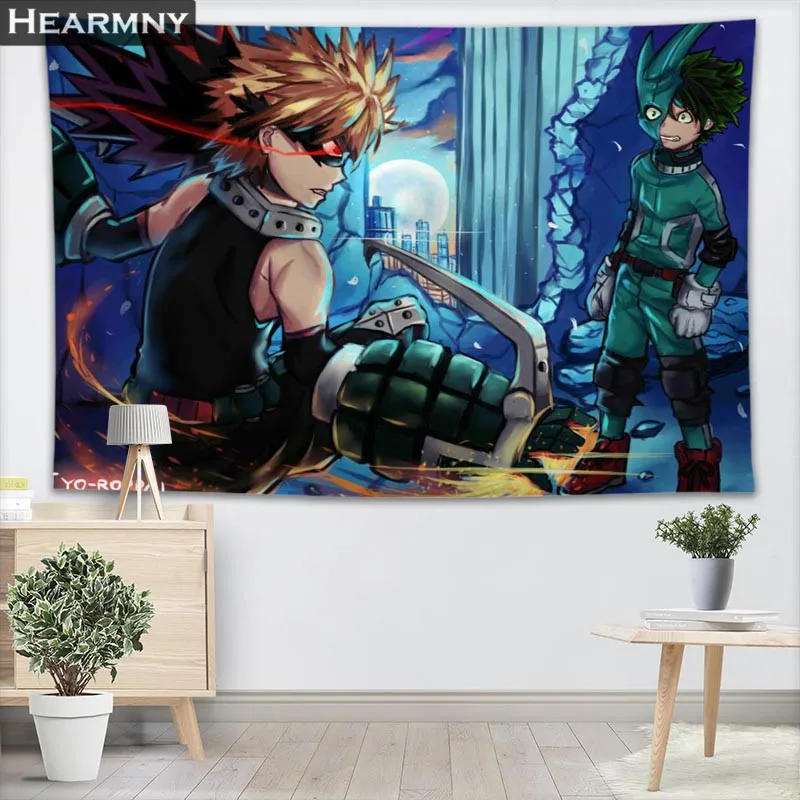 Настенный Гобелен BOKU no Hero Academy, простыни для дома, декоративные гобелены, пляжное полотенце, коврик для йоги, одеяло, скатерть, настенный гобелен - Цвет: 17
