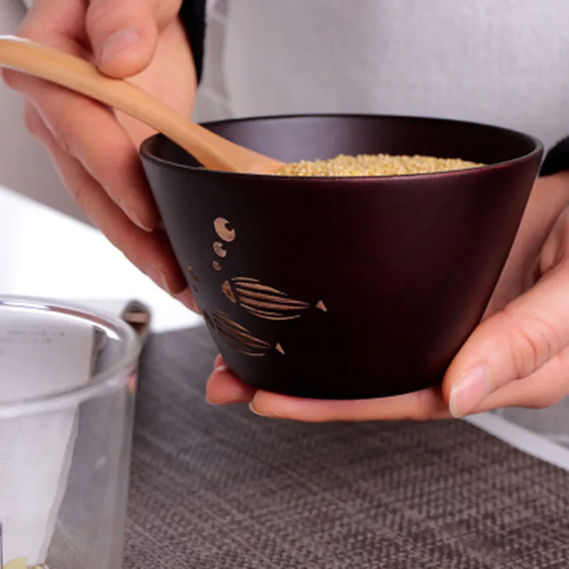 Посуда для ресторана бытовой большой деревянный Bowl Ramen чаша супа салата