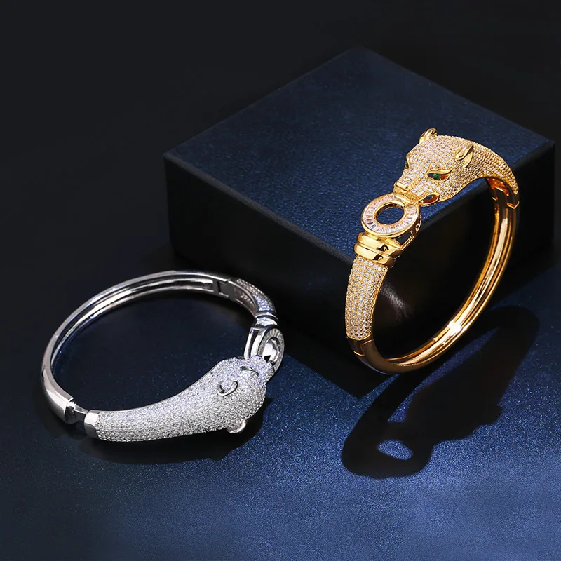 OCESRIO Элитный бренд Leopard браслет Jewelry высокое качество CZ проложить дизайнер Для