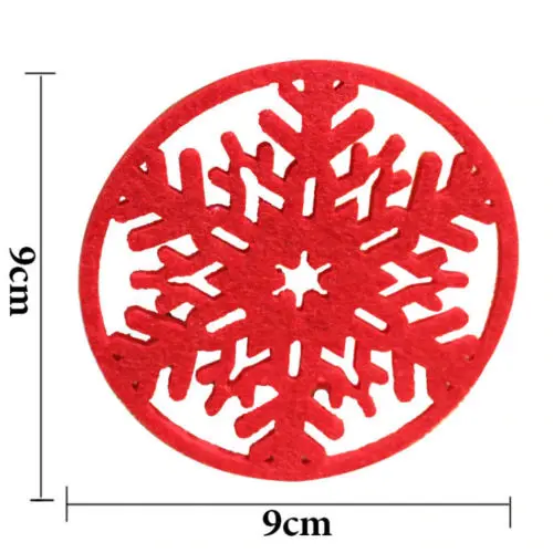 2 шт. рождественские украшения Снежинка стол термостойкий Коврик чашка кофейные