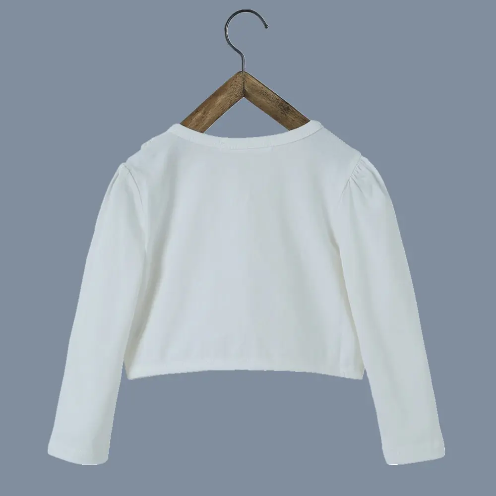 Верхняя одежда RL для маленьких девочек хлопковая белая детская куртка кардиган