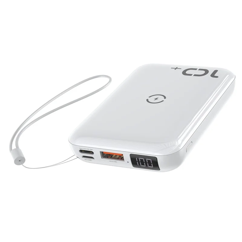 White Baseus Quick Charge 3,0 беспроводной внешний аккумулятор PD QC QC3.0 10000 мАч Qi Беспроводное зарядное устройство power Bank для Xiaomi внешний мини-аккумулятор - Цвет: White
