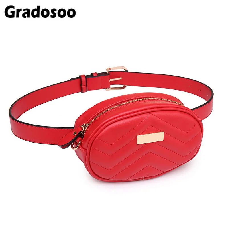 Gradosoo роскошные женские Сумки из искусственной кожи с ремнем Новая мода поясные