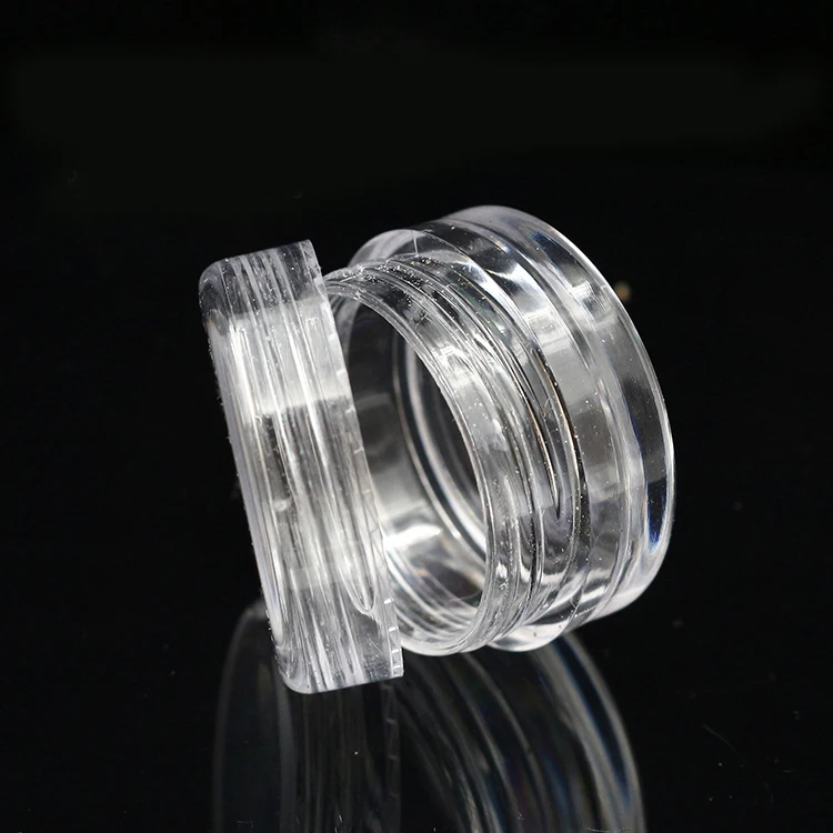 

(10pc/lot) 10 gram clear plastic jars cosmetic jar containers pots sample storage bottle display travel case