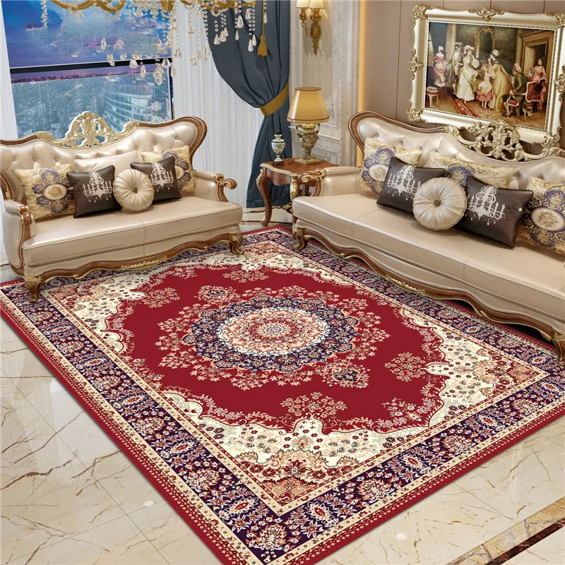 Высококачественный ковер с принтом в европейском дворцовом стиле для гостиной