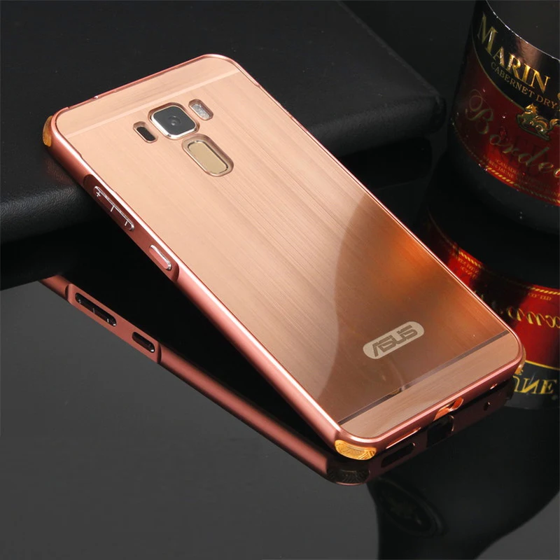Чехол для Asus Zenfone 3 Laser ZC551KL алюминиевый Матовый зеркальный металлический каркас +