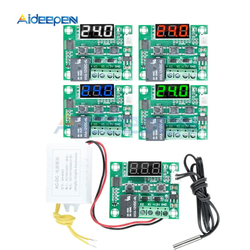 Цифровой терморегулятор AC 110 В 220 W1209 термостат комнатный инкубатор регулятор
