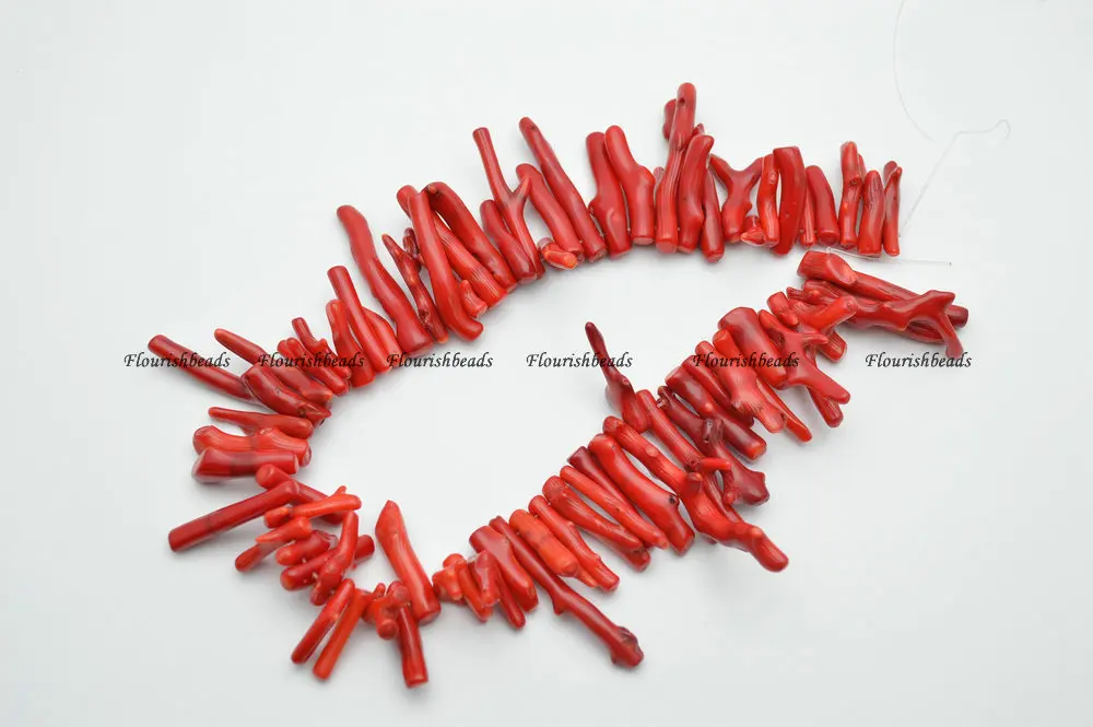 Красные ветки дерева бамбуковые коралловые свободные бусины для изготовления