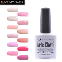 12pcslot arte clavo new arrival pink colors series gel nail polish honey pink color set uv led gel polish 10ml nail gel lacquer