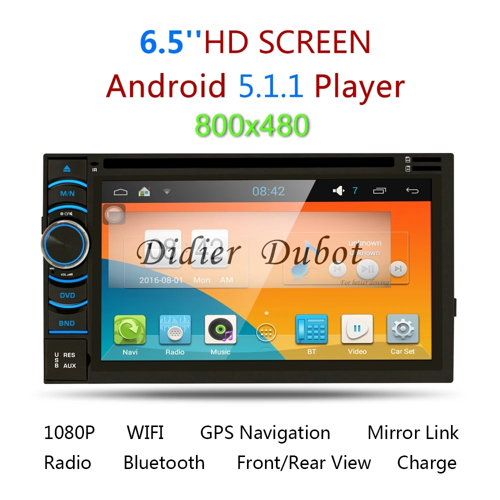Android 5.1 4 ядра dvd плеер автомобиля двойной (2) дин Радио стерео Нави GPS с BT WI FI 3G Mirro