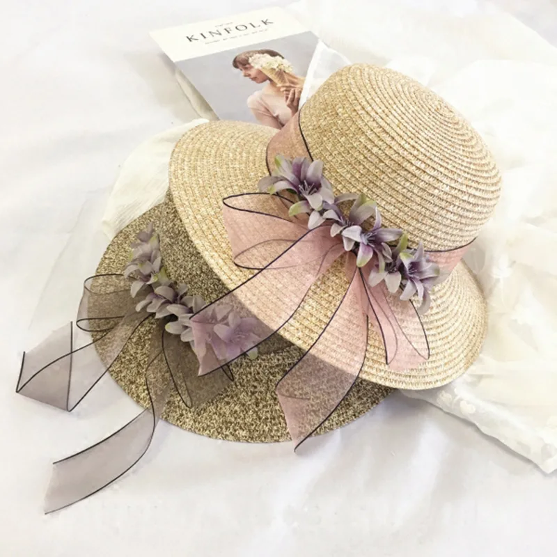 Sunhat женская летняя Солнцезащитная шляпа для пляжных женщин рыбацкие цветы с