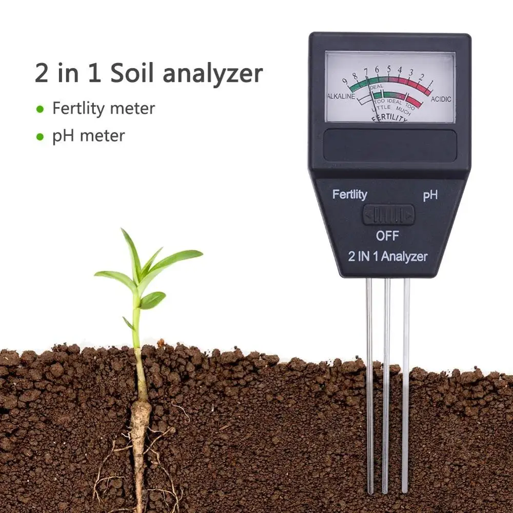 2 in 1 soil analyzer Yieryi почвенный рН-метр все размеры солнцезащитный светильник/влага/светильник/ph влага светильник тестер плодородия влажный и сухой - Цвет: 2 in 1 soil analyzer