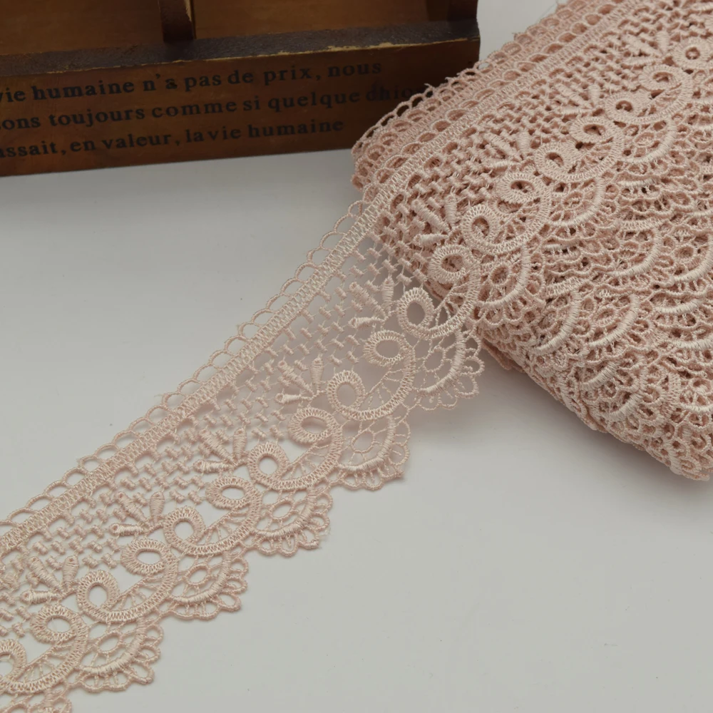 14 ярдов пастельный розовый цвет искусственное шитье для рукоделия 6 см|lace trim|venise