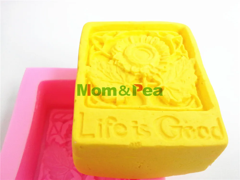 0383 Бесплатная доставка силиконовая форма для мыла Mom & Pea Life Is Good украшение торта 3D