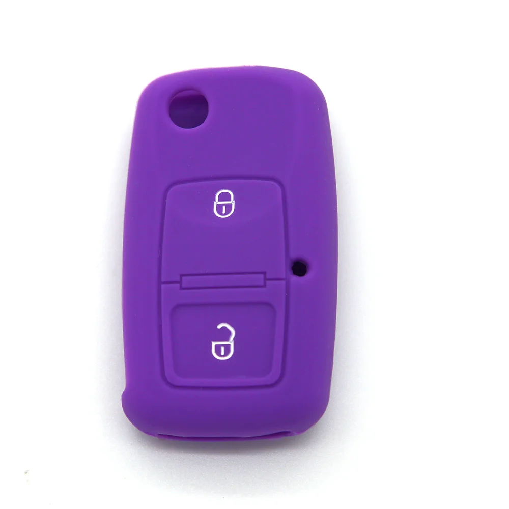 Мягкий на ощупь силиконовый для ключа автомобиля чехол Volkswagen Passat Polo Golf SKODA auto Key